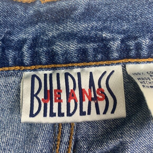 Vintage Bill Blass Cargo Capri Jeans 10 Blue High Waisted Hammer Loop 90s Y2K - Picture 5 of 12